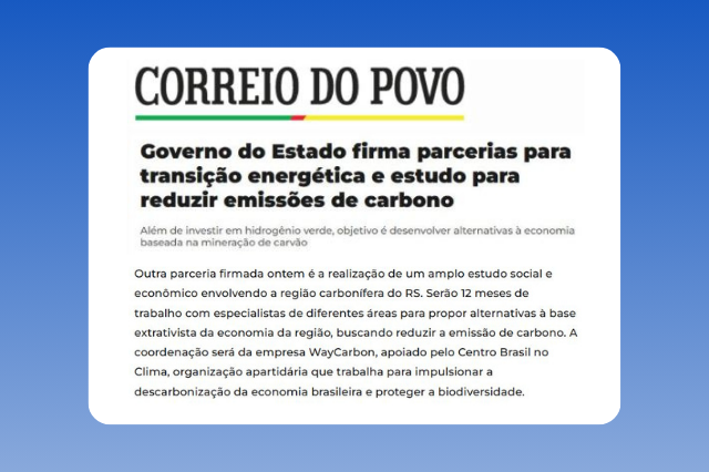 Governo do Estado firma parcerias para transição energética e estudo para reduzir emissões de carbono