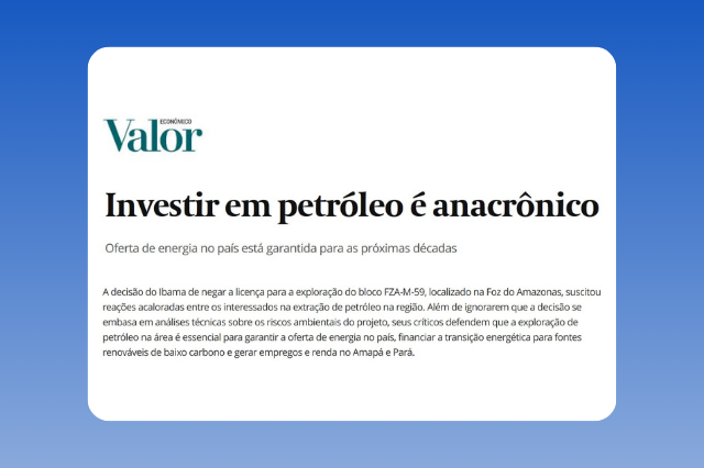 Investir em petróleo é anacrônico_O Valor Econômico_Suely Araújo